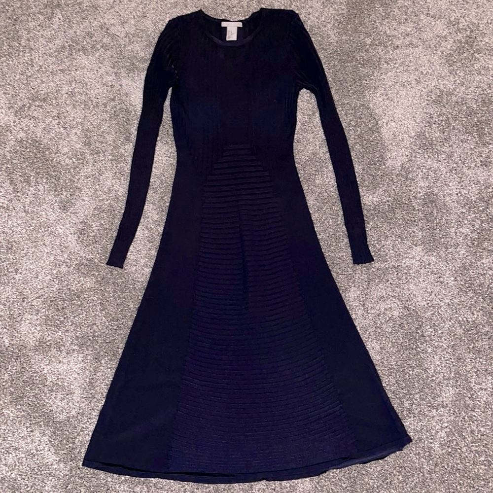 Navy Blue Midi Dress